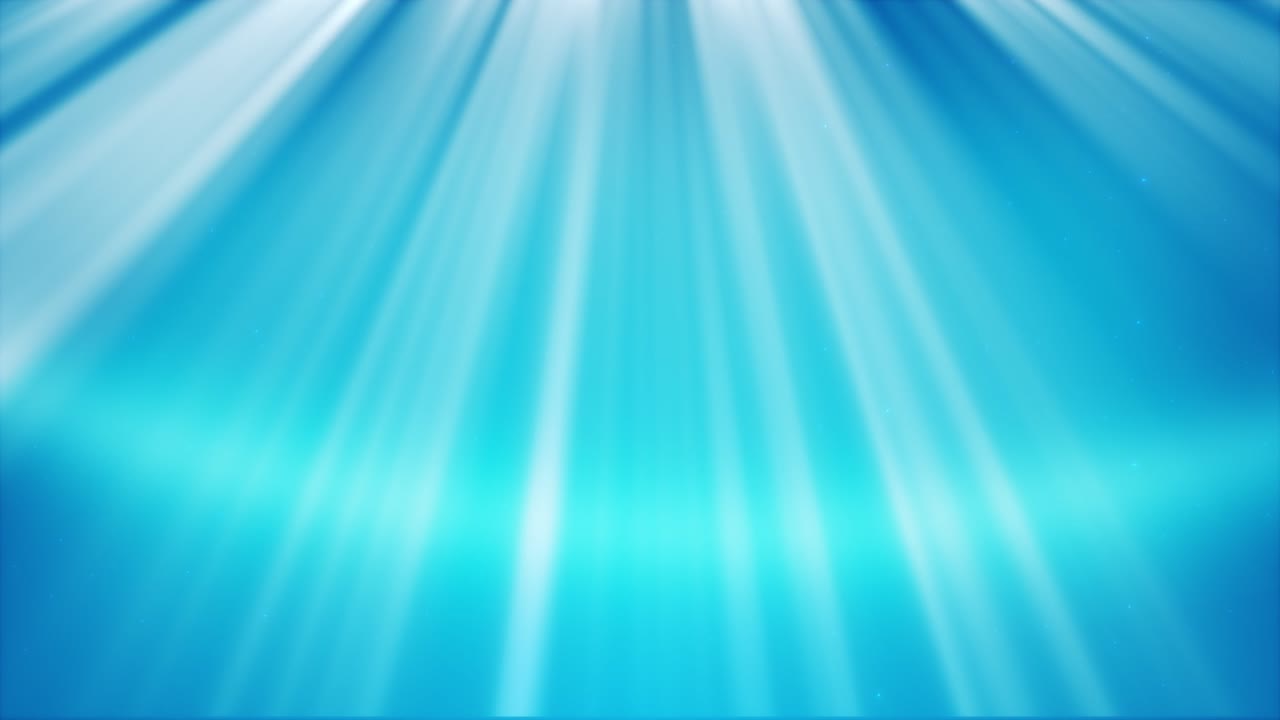 Relaxing deep blue underwater scene with sharp volumetric sun rays and slow floating particles. Perfect for meditation, yoga, sleep aid, and zen atmosphere. High quality seamless loop background