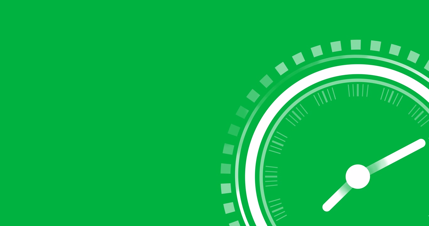 Animation of clock moving on transparent background
