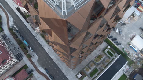 modern architectural design aerial view of a city building