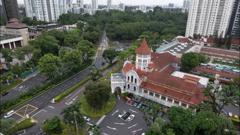 singapore cityscape with historical building