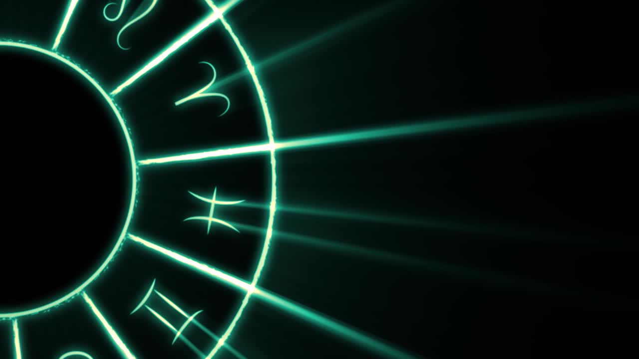 rueda del zodiaco con símbolos de horóscopo