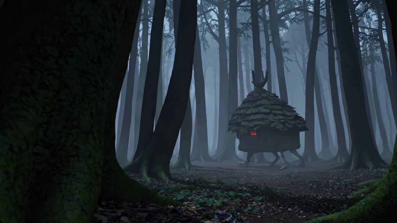 casa encantada en el bosque