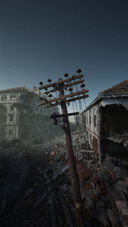 ruined buildings after war