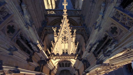 aerial view of a cathedral