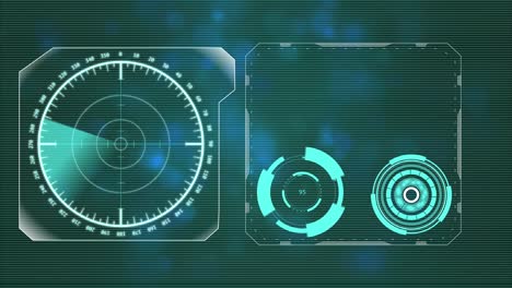 two frames with active rear sights inside on a stripped background.