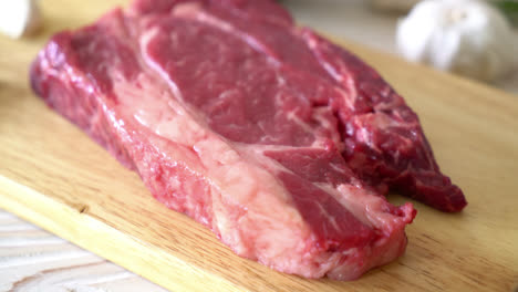 fresh raw beef steak or raw meat