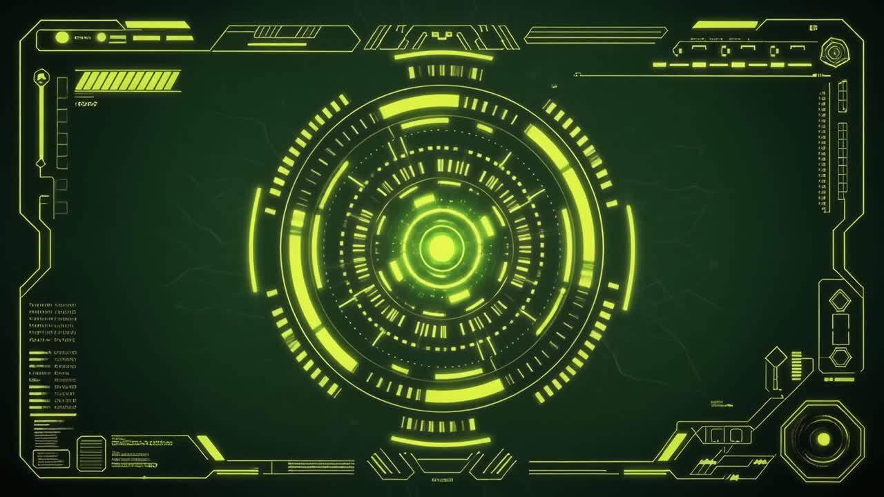 High-Tech Green Futuristic User Interface Background