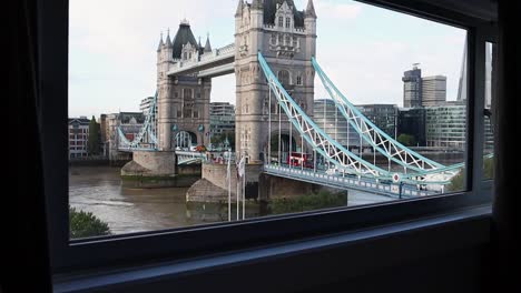 zoom out view of tower bridge from the tower hotel famous suite luxury residents with a stunning cityscape view of london united kingdom capital