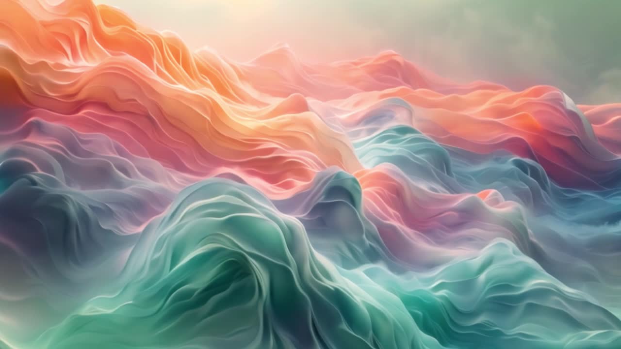 Abstract Wavy Colorful Forms