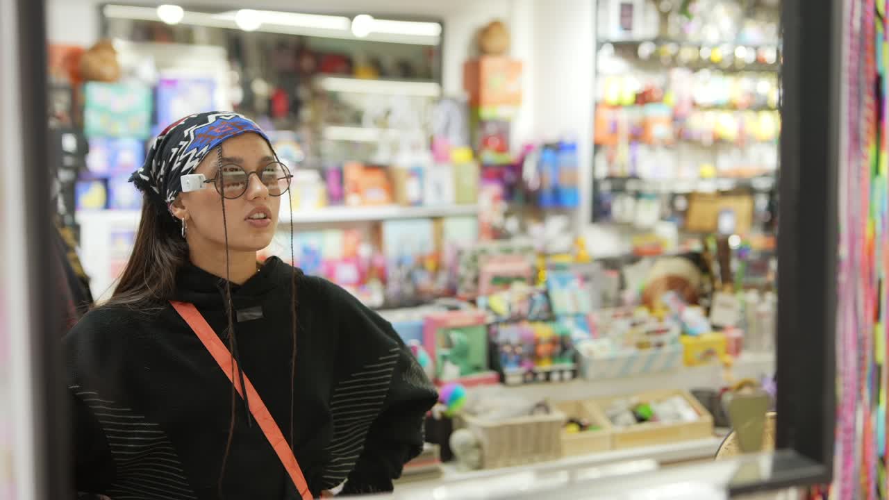 가게 에서 쇼핑 하는 여자