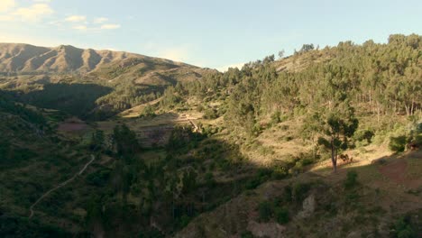 Cusco,-Peru---Journey-in-the-Direction-of-the-Inkilltambo-Site---Drone-Flying-Forward