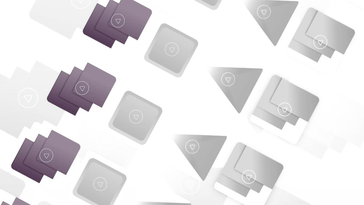Abstract Geometric Shapes with Play Buttons
