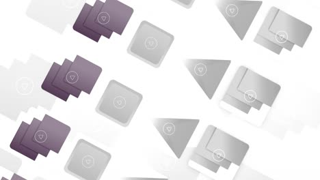 abstract geometric shapes with play buttons
