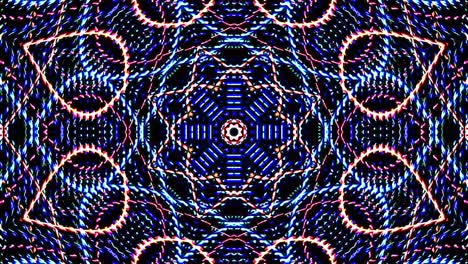 hermoso caleidoscopio abstracto que brilla, una luz radiante que regula los movimientos sutiles