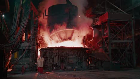 inside a foundry, steel manufactory