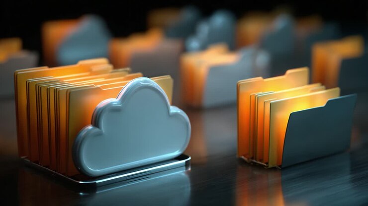Digital File Organization: A Visual Comparison Between Physical and Cloud Storage Solutions Highlighting the Evolution of Data Management Techniques