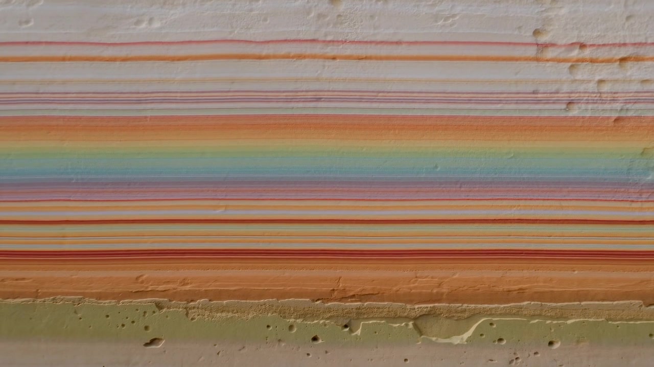 Rainbow repeating pattern, in abstract background, with rainbow, from a neutral perspective perspective, with red, orange accents, and playful and vibrant mood, nearby objects, surrounding place.