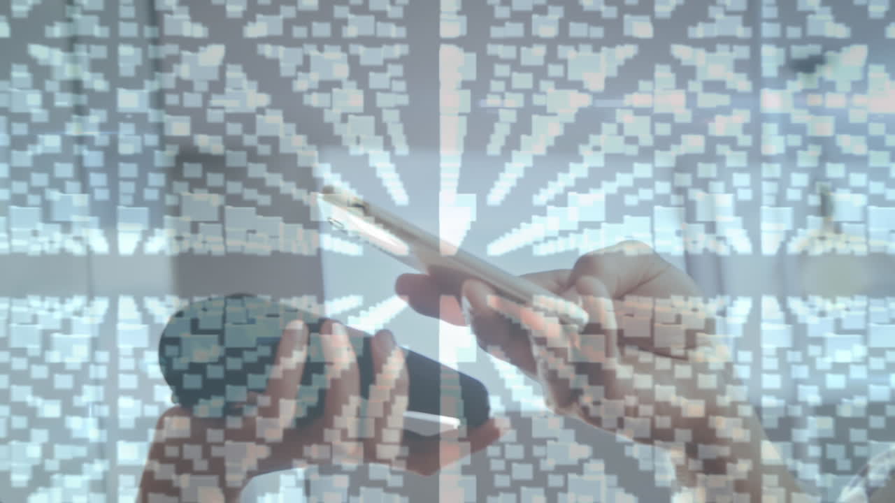 결제 터미널을 사용하는 사람들에 대한 네트워크 보안  ⁇ 락의 애니메이션