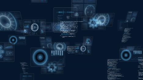 animation of digital data processing over scope scanning