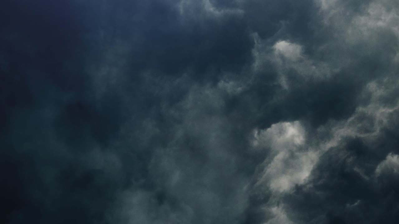 4k lightning flashes among cumulonimbus clouds, thunderstorm