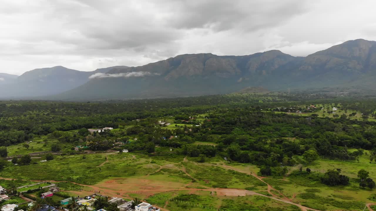 Vista Aérea da Floresta de Masinagudi. Este local está situado no sul da Índia. Vídeo em 4K