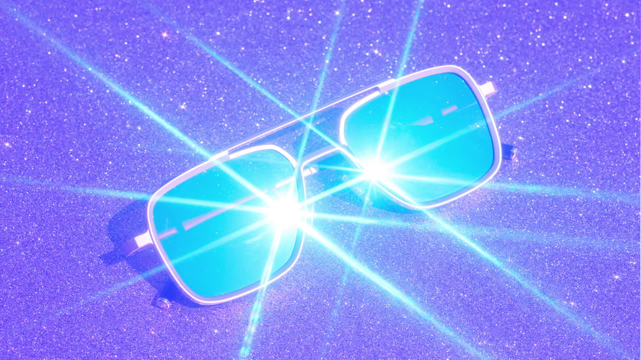 구름을 반사하는 거울 태양 안경