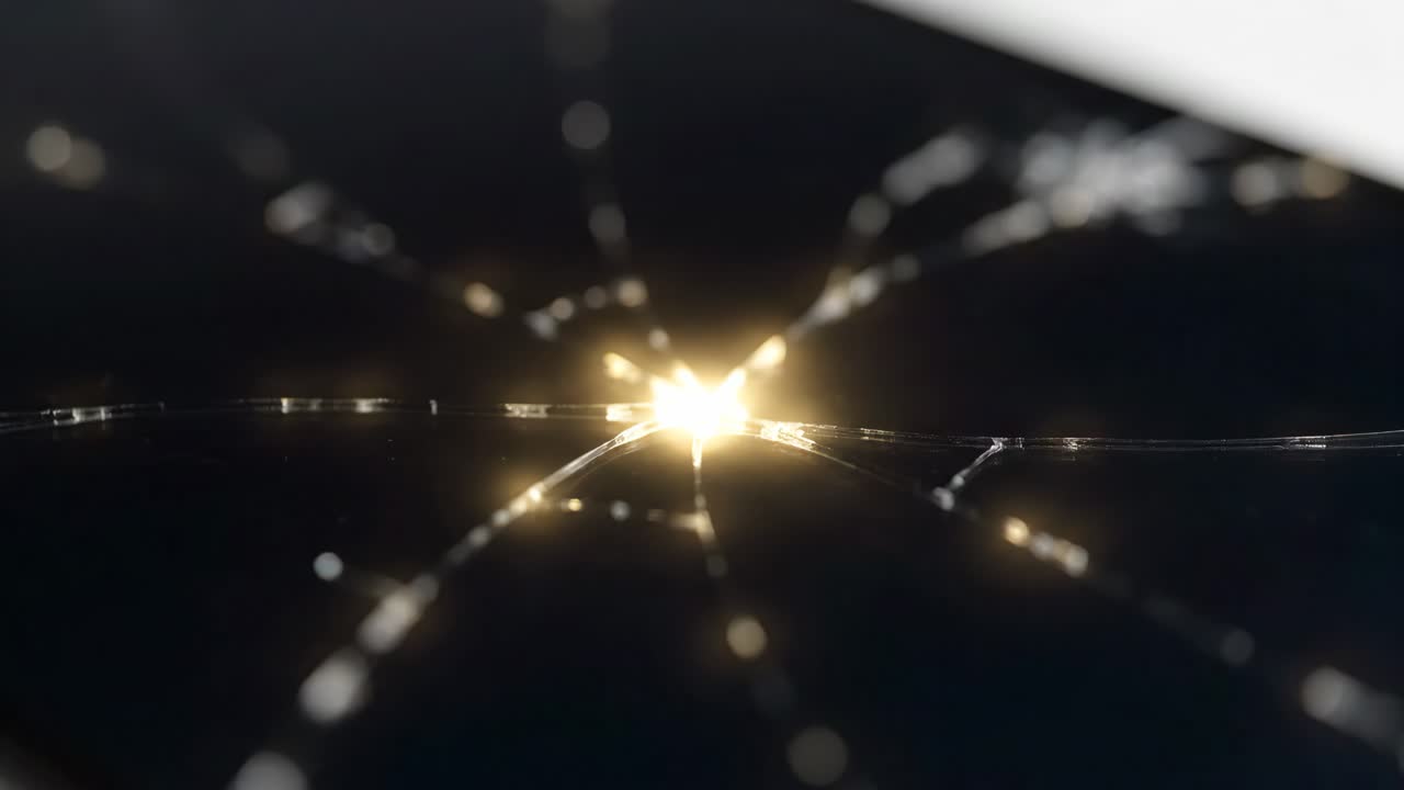 Close-up of a Broken Screen