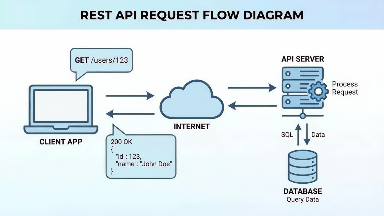 REST API Request Flow Diagram