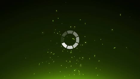 animación del anillo de carga de datos sobre las chispas