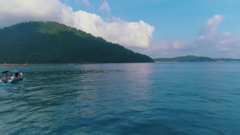 beautiful 4k aerial of the tropical perhentian islands in malaysia