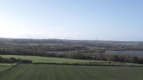 West-Yorkshire-Landschaft,-Weites-Schwenken