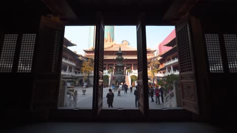 sacred pagoda shrine jingan temple facade windows