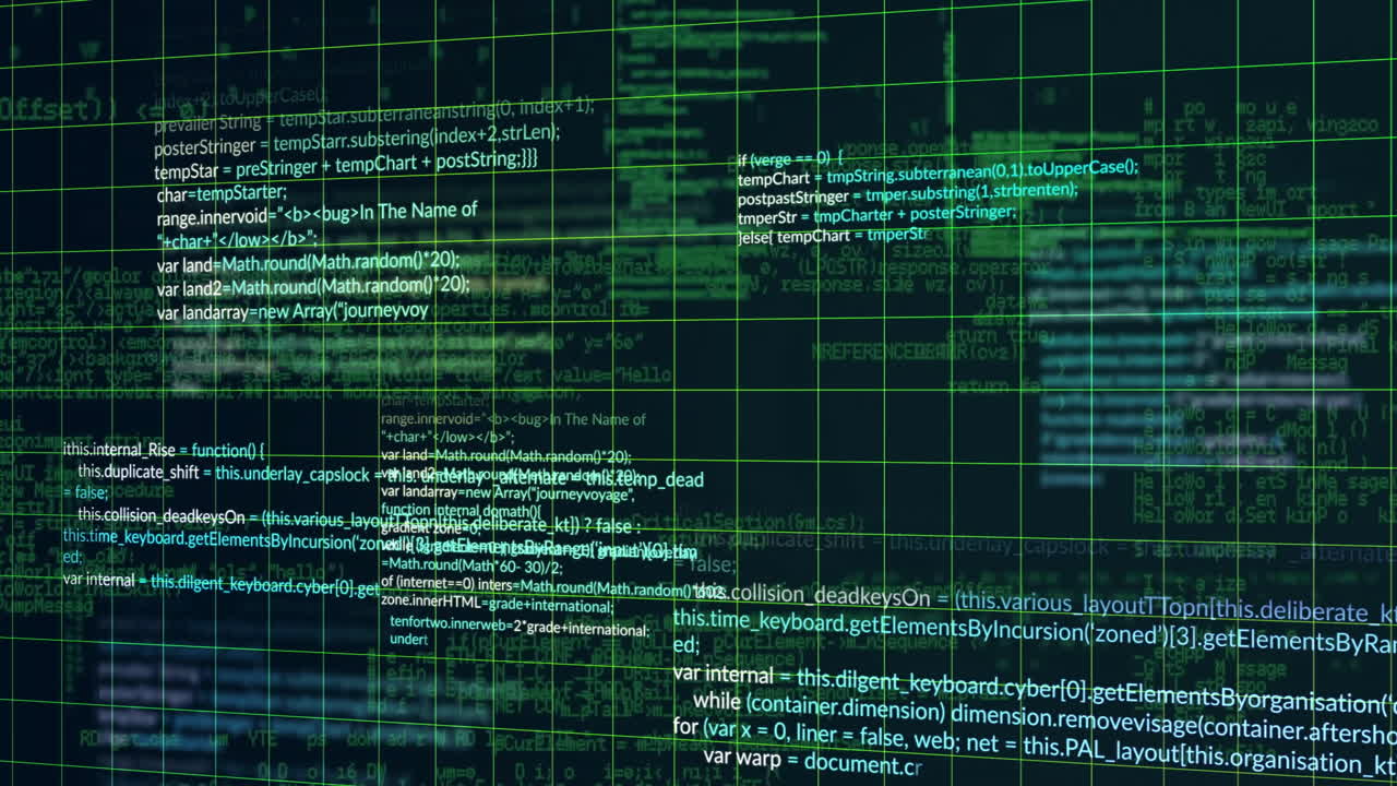 Animation of digital data processing over grid