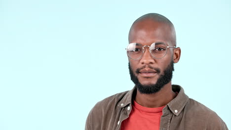 Vision-,-smile-and-face-of-black-man-with-glasses