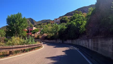 sunshine journey, vacation trip, day in the sardinian mountains, pov
