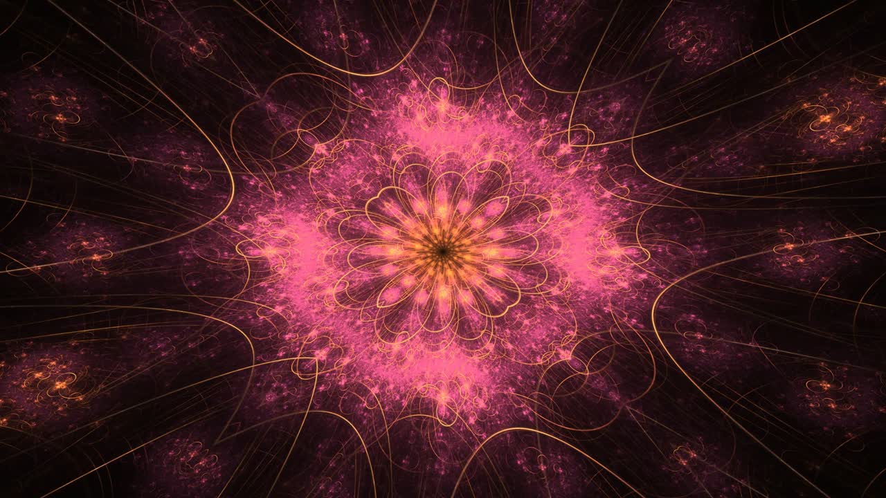 fondo fractal de geometría sagrada, animación de alta resolución