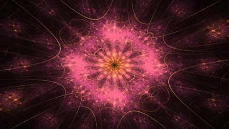 sacred geometry fractal background, high resolution animation