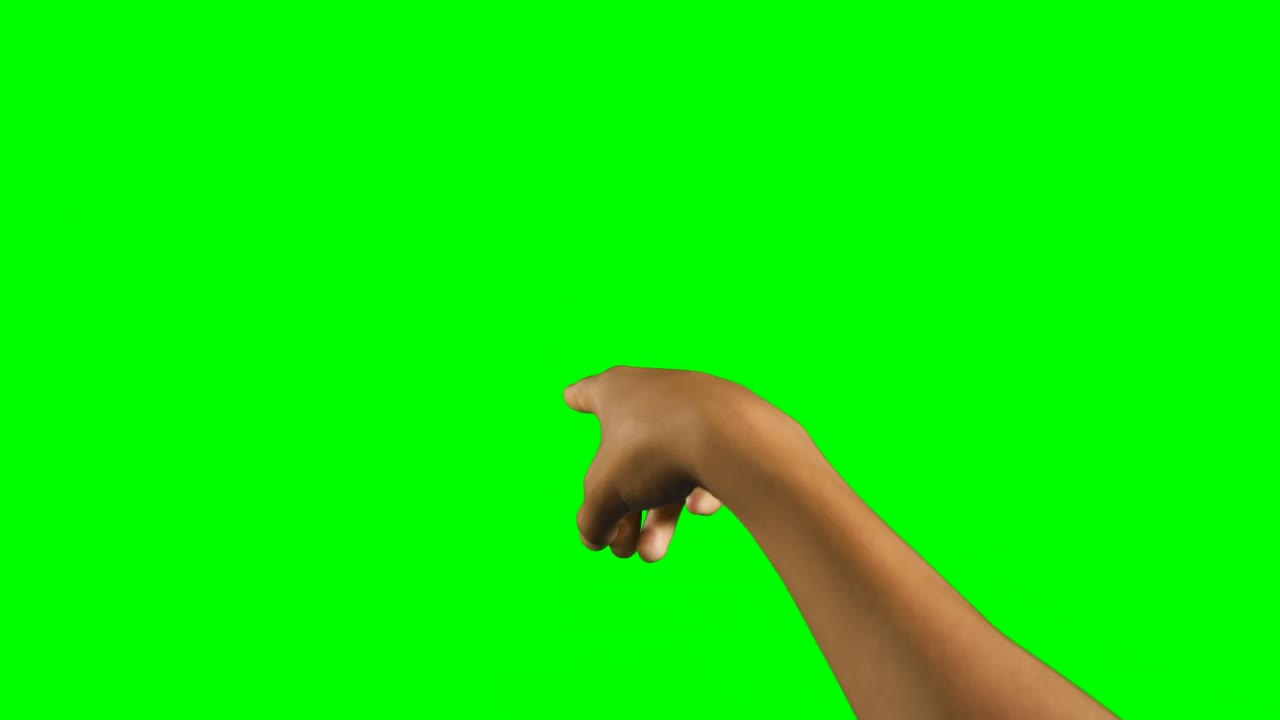 mano fingiendo usar una pantalla invisible