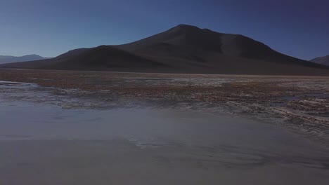 aerial of bolivia's desolate landscape