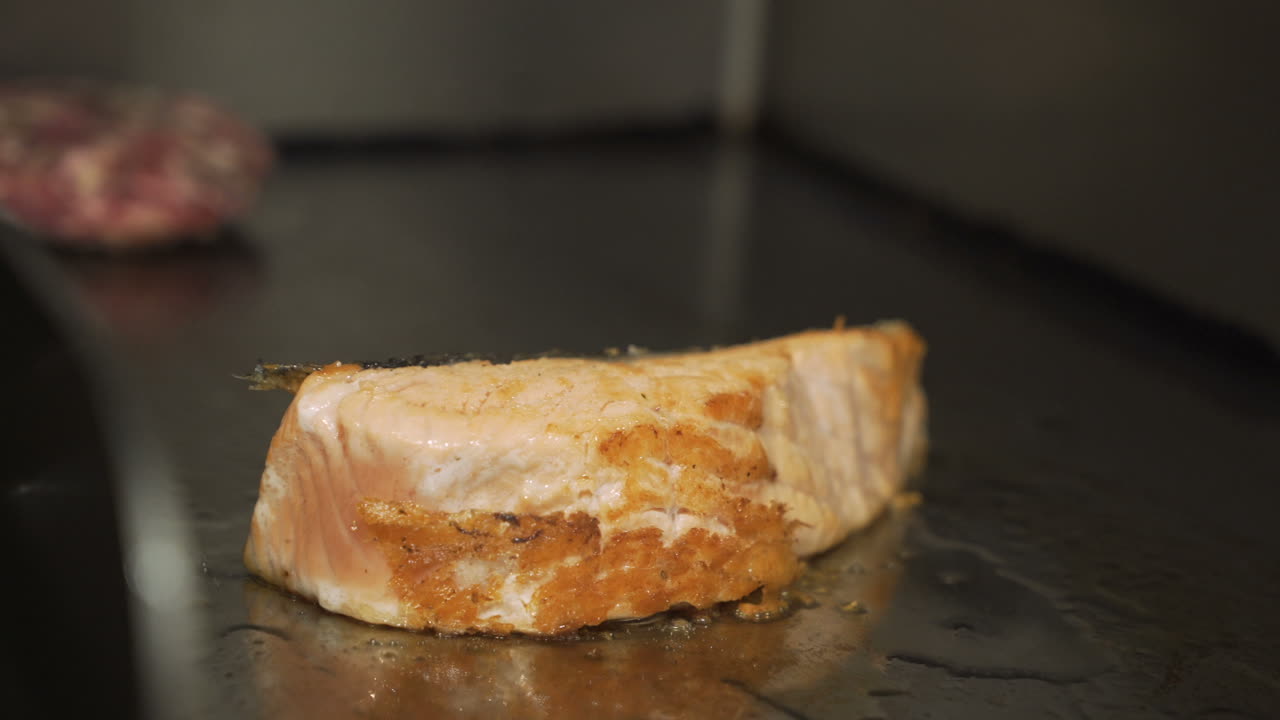 Mixing meat in a bowl