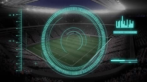 Animation-Des-Scope-Scannens-Und-Der-Datenverarbeitung-über-Einem-Sportstadion