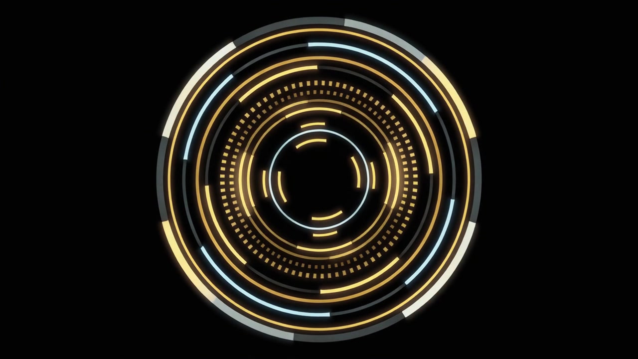 Abstract Futuristic HUD Circular Interface Animation