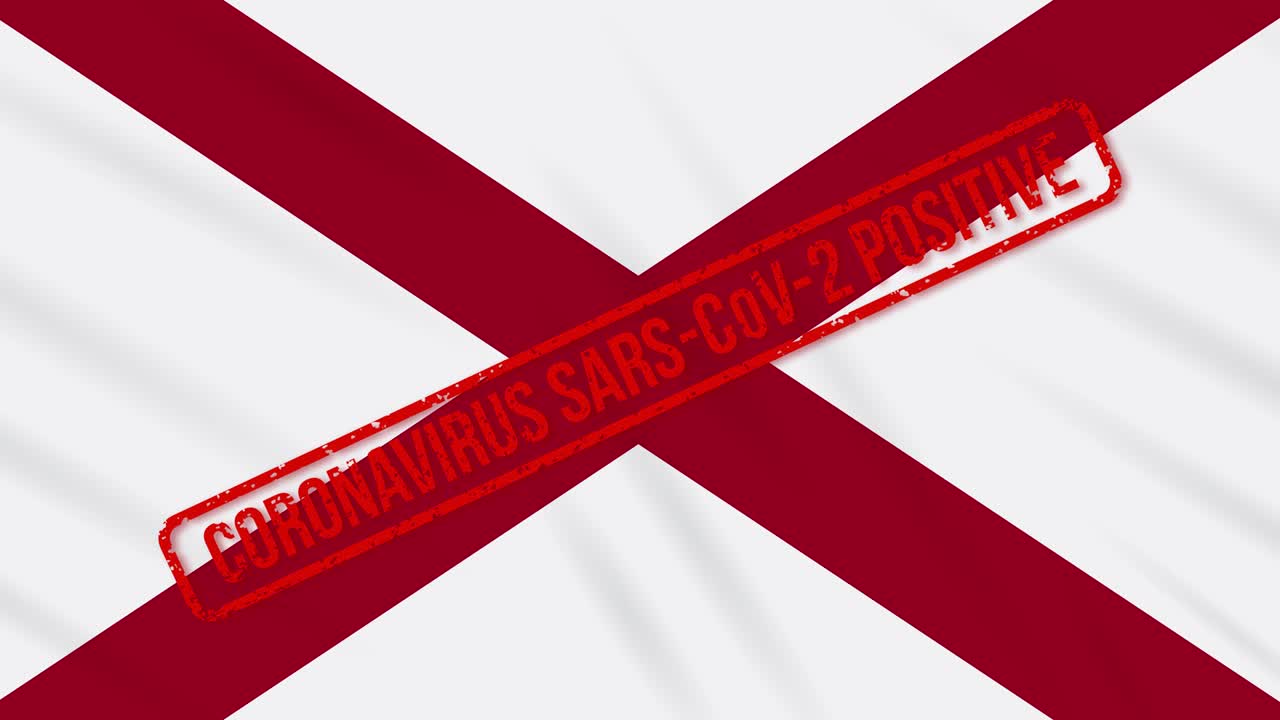 미국 앨라배마 주 (alabama state) 의 흔들리는 발은 covid-19에 대한 긍정적 인 반응으로 스프되어 있습니다.