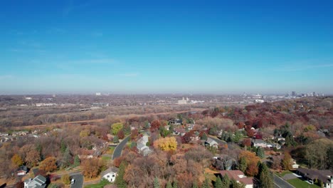 drone aerial views of mendota heights in west st