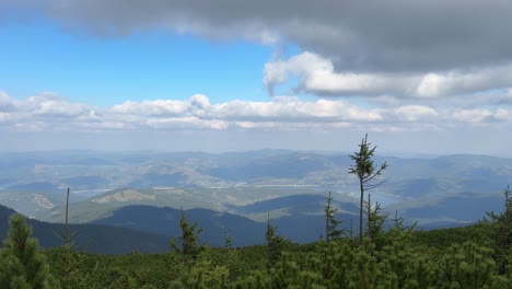 bicaz lake seen from ceahlau national park.