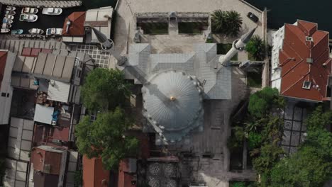 aerial view of beylerbeyi mosque in istanbul