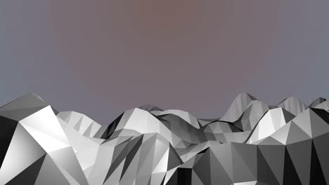 flying over polygonal mountain