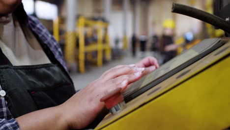 African-american-worker-on-a-factory