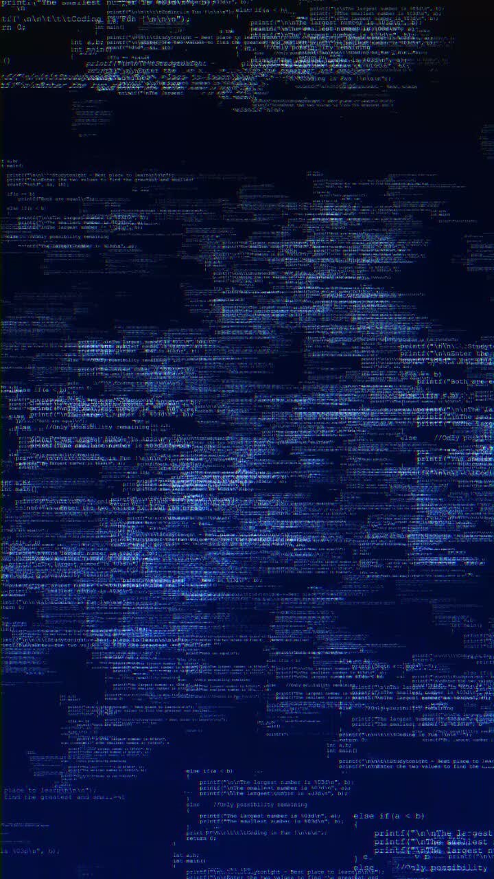 Big data digital code futuristic information technology animation random numbers rainbow screen
