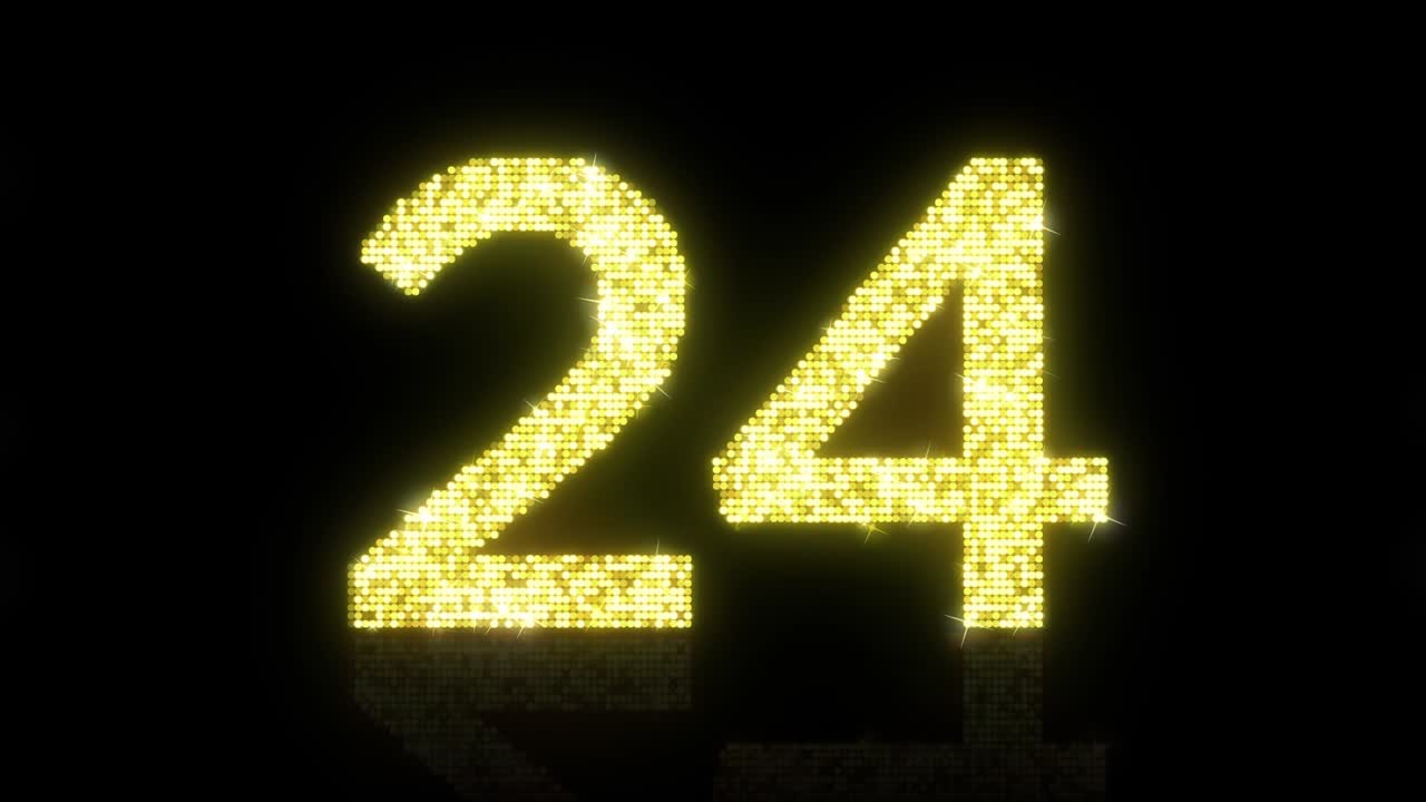 la cuenta atrás de oro brillante a partir de 30 segundos